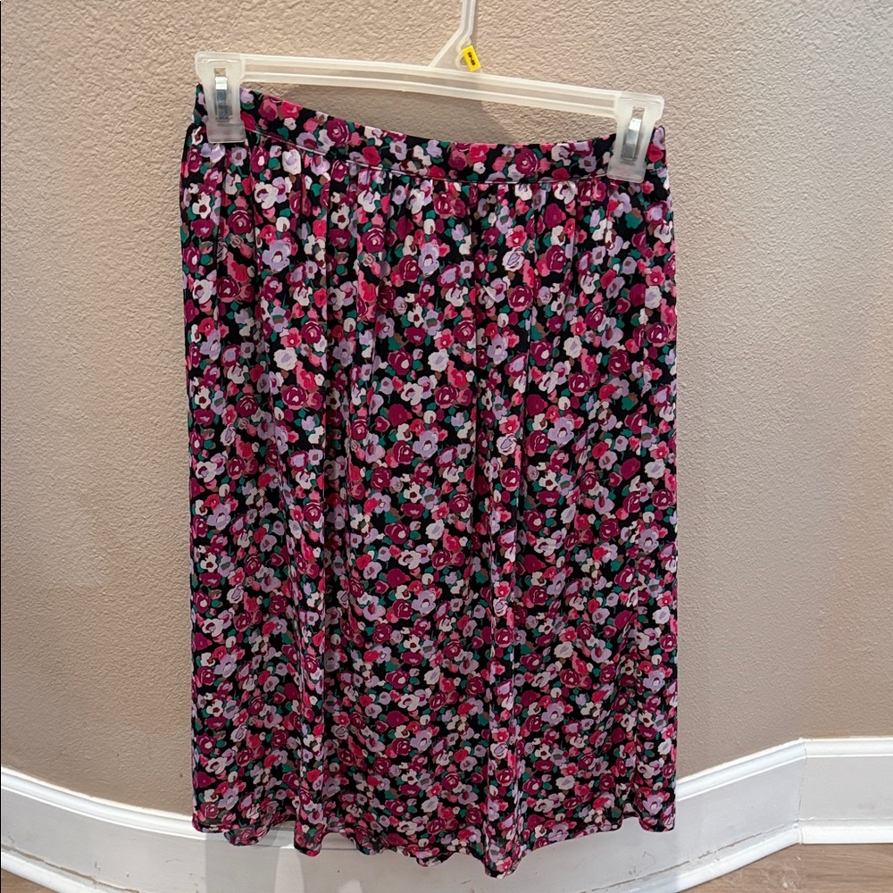EUC J. Crew Factory Floral Midi Skirt